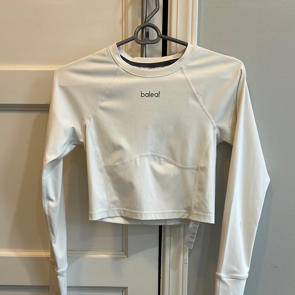 Baleaf White Athletic Crop Top